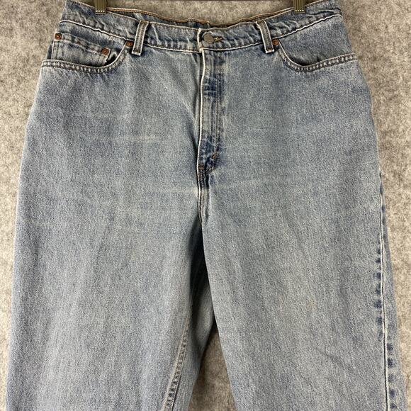 Vintage Levis 550 Jeans Womens 18W Short Relaxed Tapered Light Wash Mom USA 90s - Picture 2 of 15